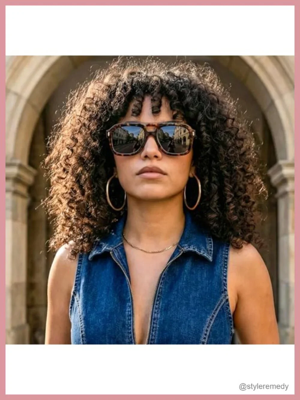 Retro Thick Aviator Sunglasses Square Pilot Chunky UV Protection